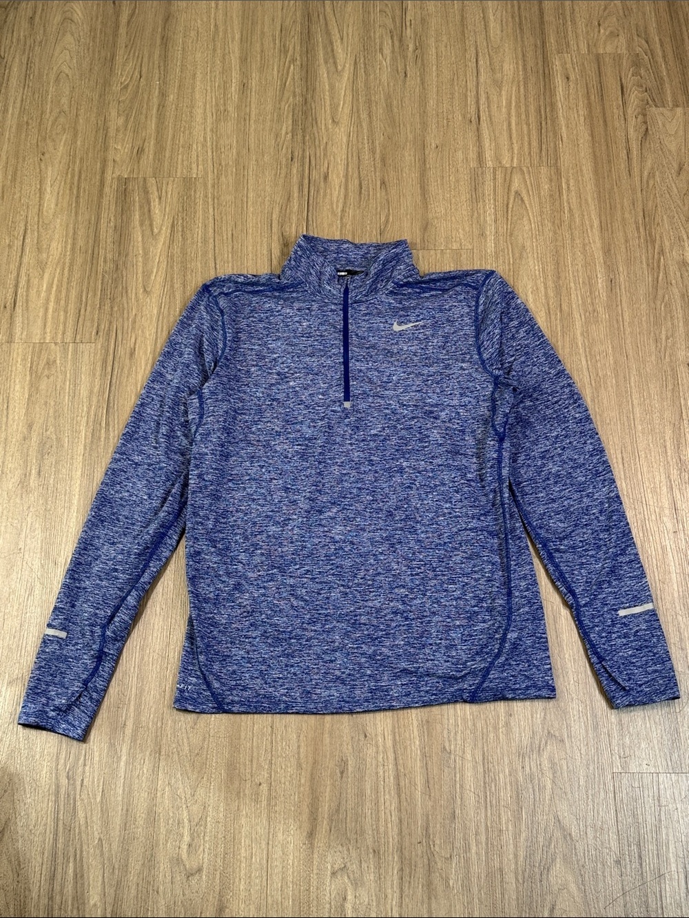 Nike Men's Blue Heather Quarter-Zip Training Top